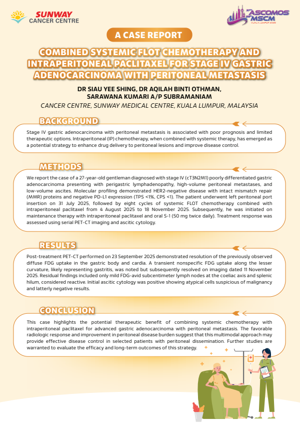 Combined Systemic FLOT Chemotherapy and Intraperitoneal Paclitaxel for Stage IV Gastric Adenocarcinoma With Peritoneal Metastasis: A Case Report