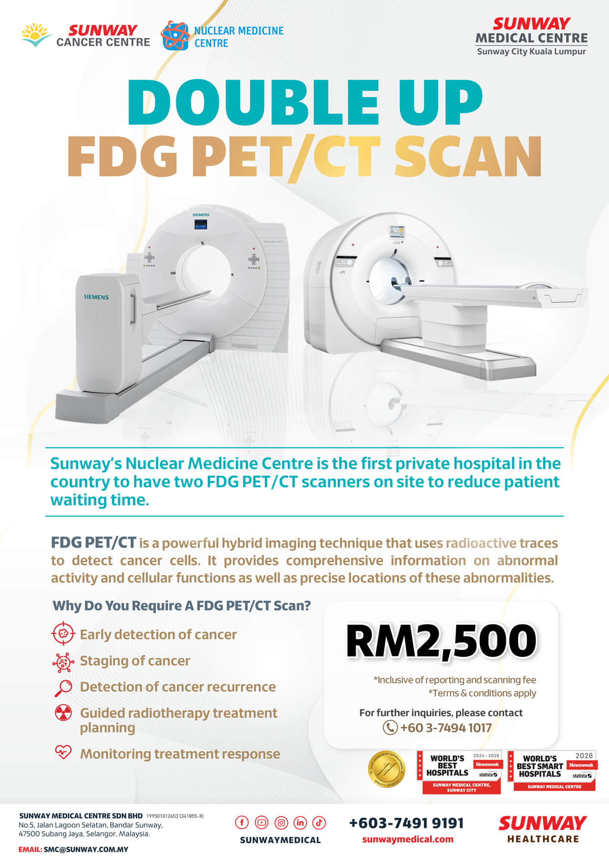 Double Up FDG PET/CT Scan