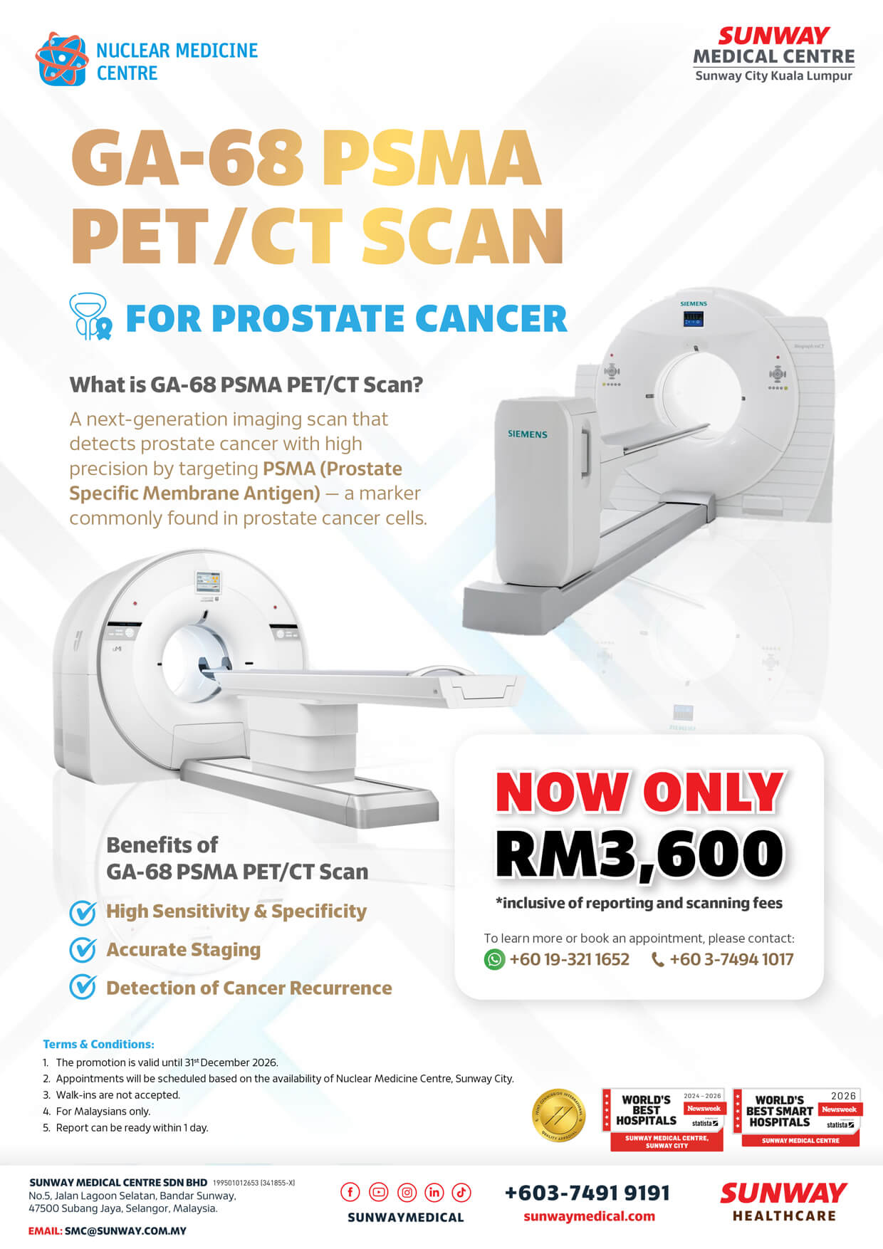 GA68 PSMA PET/CT Scan for Prostate Cancer Detection